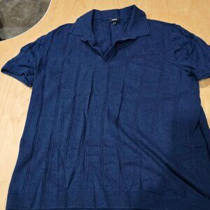 Express Ribbed Cotton Sweater Polo